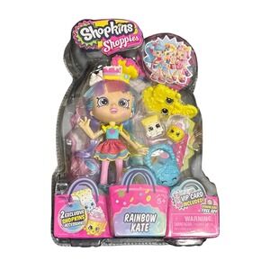 Shopkins Shoppies Rainbow Kate Doll VIP Card Included New